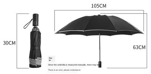 Inverted Umbrella Travel Portable Windproof Folding Umbrella,10Ribs Auto  Close Umbrella,Reflective Stripes For Night Safety - ROUTINE FASHION